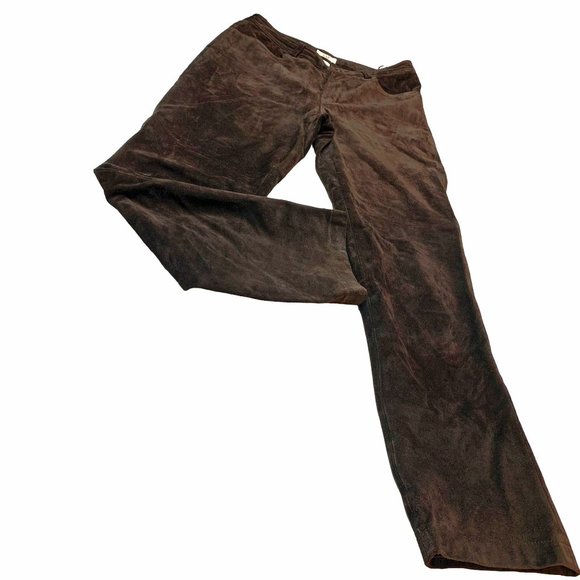 THE GAP Chocolate Brown Suede‎ Fully Lined Boot Cut Pants - Picture 1 of 9